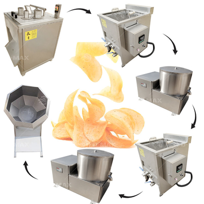 Elektrische Kartoffelchipsmaschine 3HP für halbautomatische kleine Prozesslinie
