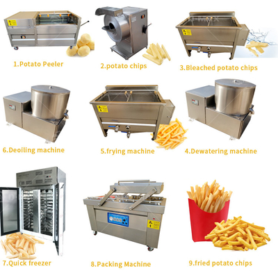 Elektrische Kartoffelchipsmaschine 3HP für halbautomatische kleine Prozesslinie