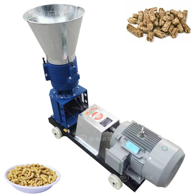 Maschine zur Herstellung von Futtermittelpellets mit verstellbarer Pelletgröße und Flachdruck