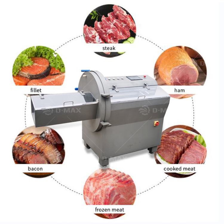 Schneiden von gefrorenem Fleisch Funktion Automatische Fleischschneider für Deli Speck Huhn Schinken Fisch
