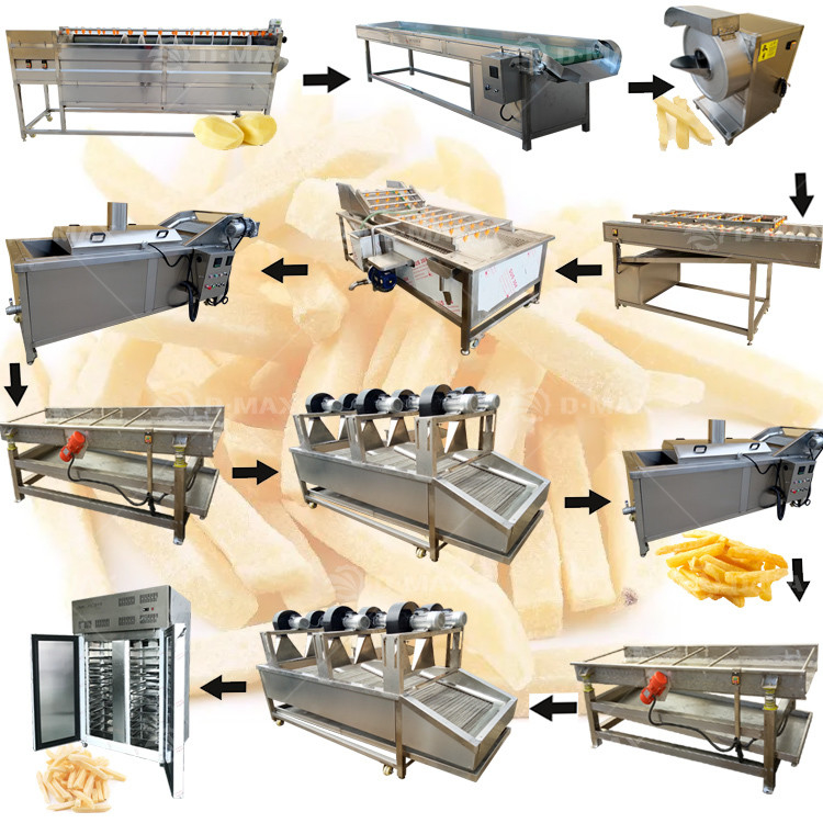 120 KG gefrorene Kartoffelchips Maschine Herstellungslinie mit Produktattribut