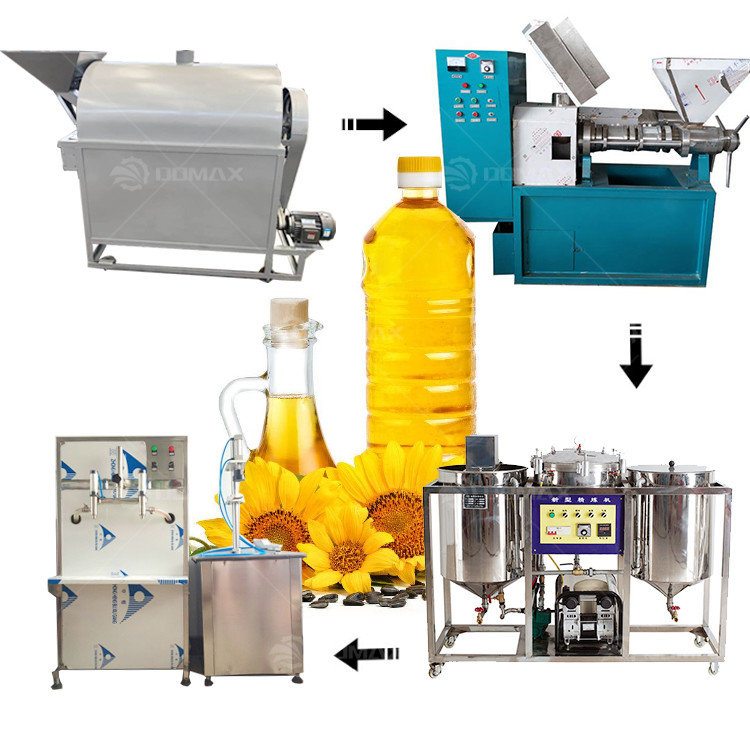 Palmöl-Raffinerien-Maschine für Sonnenblumen Kokosnuss Palm-Sesam Olivenöl-Produktionslinie